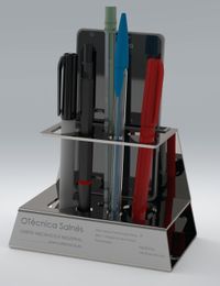 lapicero y soporte smartphone en chapa plegada SolidWorks 2020